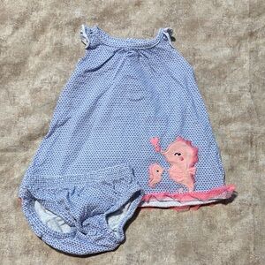 Carter's Blue Heart Baby Dress
